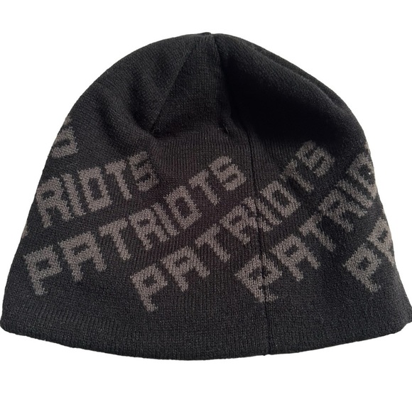 NFL New England Patriots Black Beanie Hat, Embroidered, One Size - Picture 2 of 5